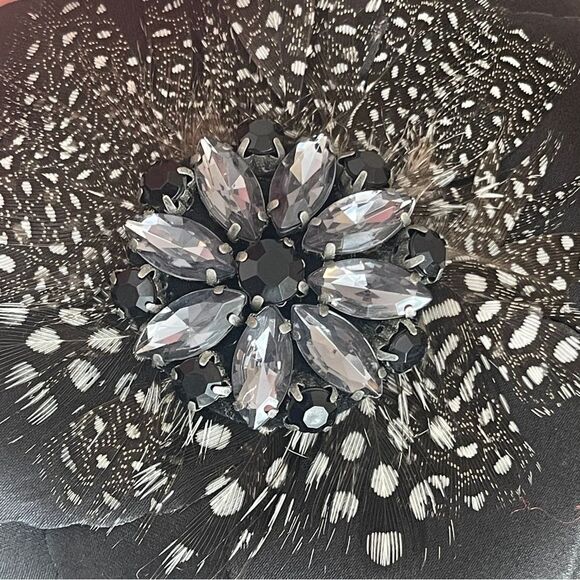 Beautiful Large Feather and Rhinestone Brooch NWOT - Picture 3 of 4